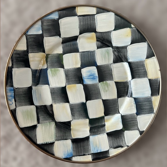 MacKenzie-Childs Courtly Check® plates, set of 2 - Picture 2 of 4